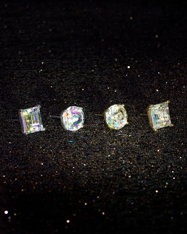 Luxe Stud Round Cut - White Gold