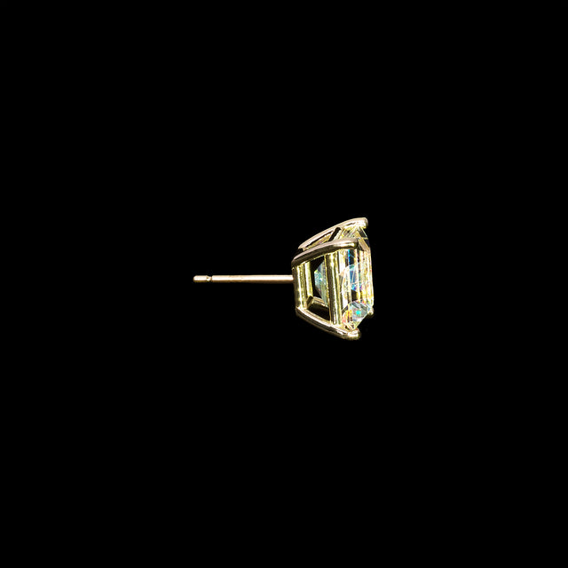 Luxe Stud Rectangle Cut - Yellow Gold