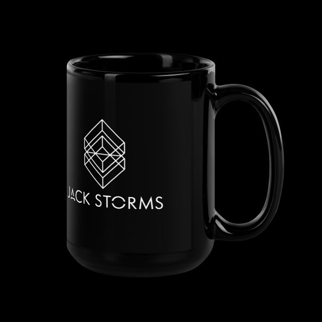 Jack Storms Black Glossy Mug