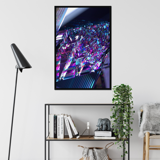 Purple Infinity Cube Abstract 1 Framed Print