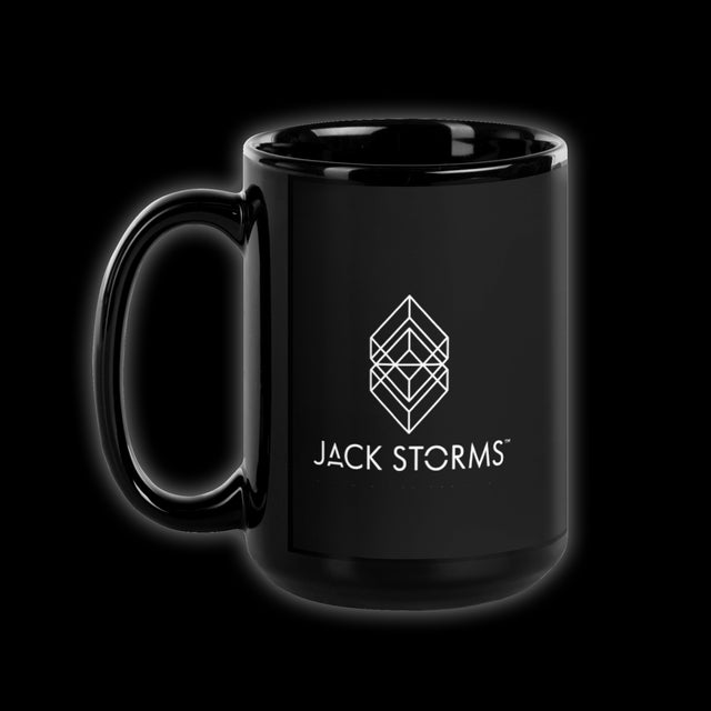 Jack Storms Black Glossy Mug