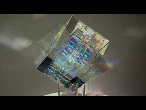 彫刻・オブジェ AUMBAK CrystalCube S Long size Lady's Full Core Spectrum Cube - Jack Storms